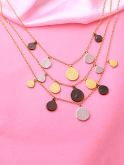 Estele - Gold Plated Coin Designer Charm Necklace for Women